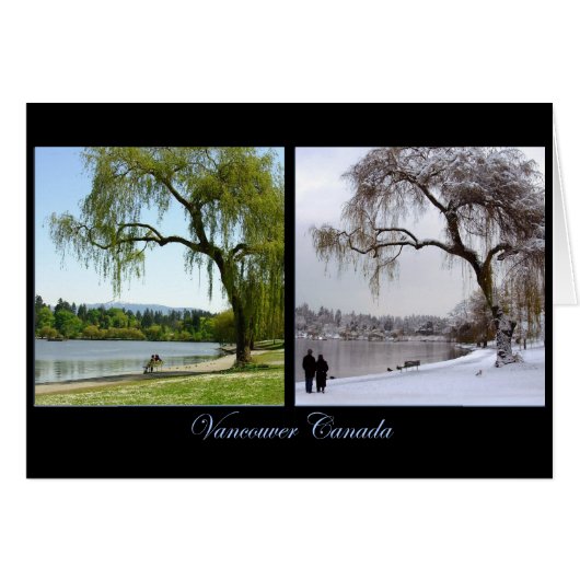 Vancouver Seasons Cards Print Canada Souvenir (Front Horizontal)