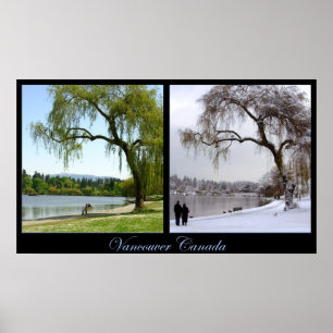 Vancouver Seasons Poster Print Canada Souvenir