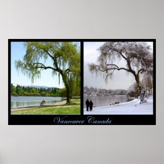 Vancouver Seasons Poster Print Canada Souvenir