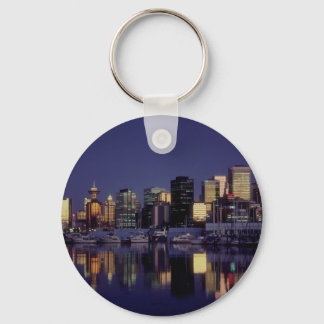Vancouver skyline, British Columbia, Canada Keychain