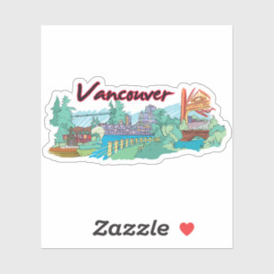 Vancouver Skyline   Canada Sticker
