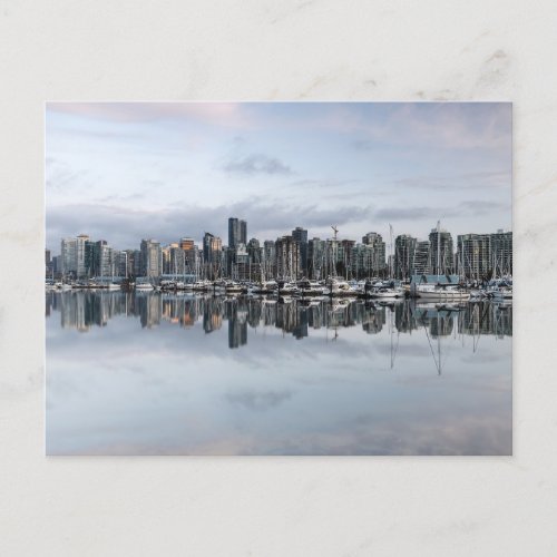 Vancouver skyline in Canada postcard