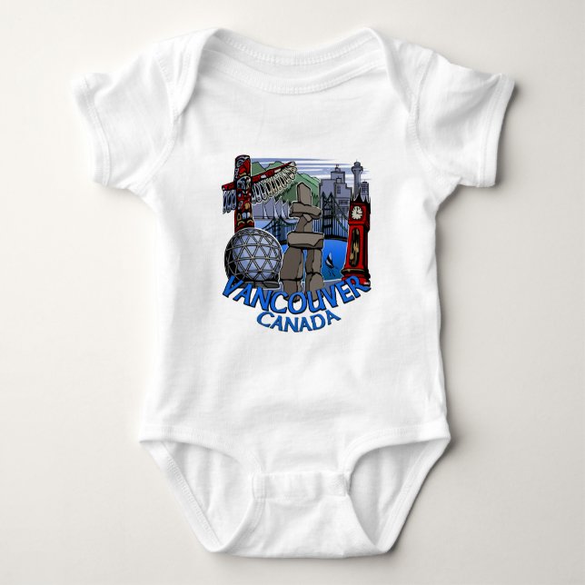 Vancouver Souvenir Baby One Piece / Jumper Baby Bodysuit (Front)