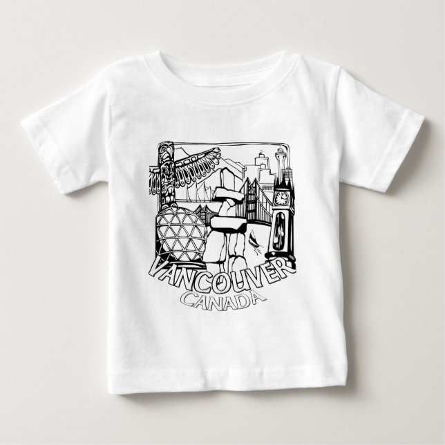 Vancouver Souvenir Baby T-shirts Landmark Baby Tee (Front)