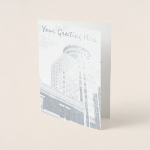 Vancouver Souvenir Greeting Cards Custom Silver