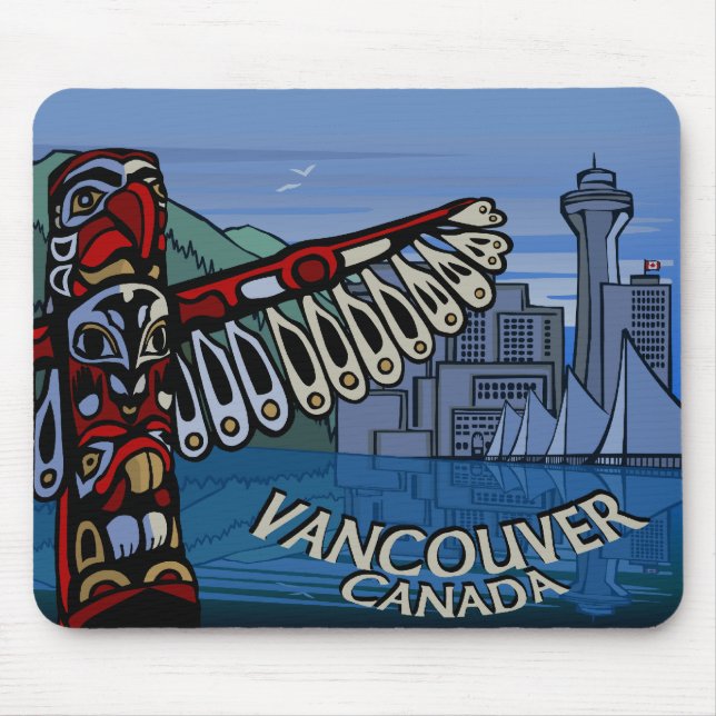 Vancouver Souvenir Mouse Pad Vancouver Totem Gifts (Front)