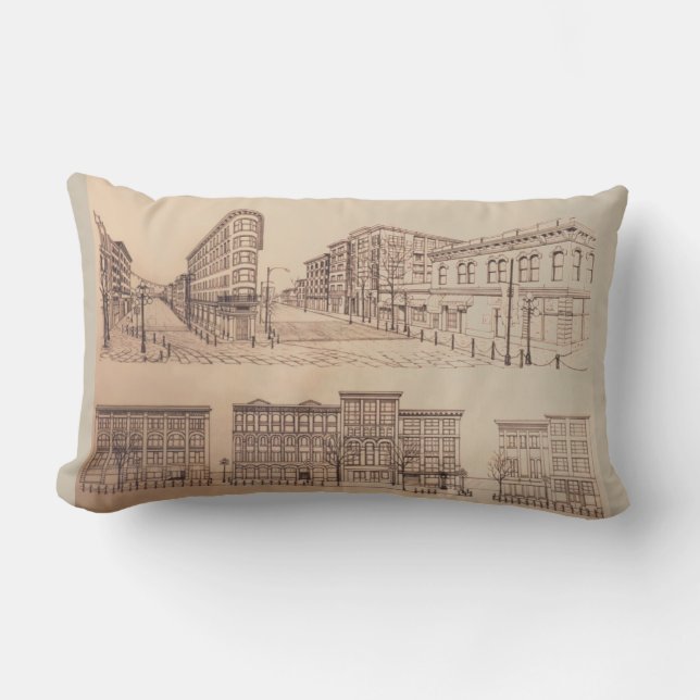 Vancouver Souvenir Pillow Vancouver Gastown Gifts (Front)