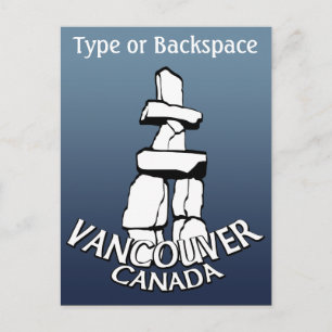 Vancouver Souvenir Postcards Custom Inukshuk Cards