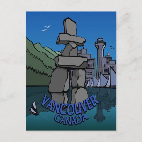 Vancouver Souvenir Postcards Inukshuk Landmark Art | Zazzle.com