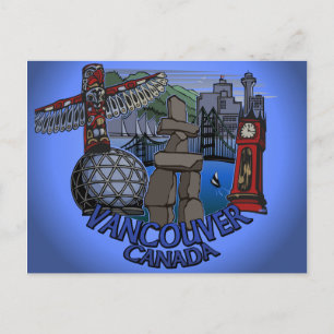 Vancouver Souvenir Postcards Inukshuk Landmark Art
