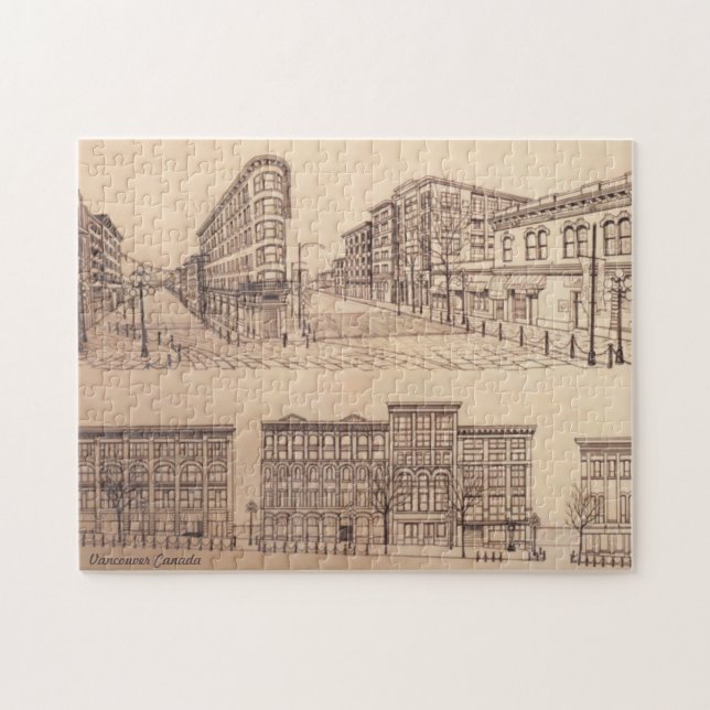 Vancouver Souvenir Puzzle Vancouver Gastown Gifts (Horizontal)