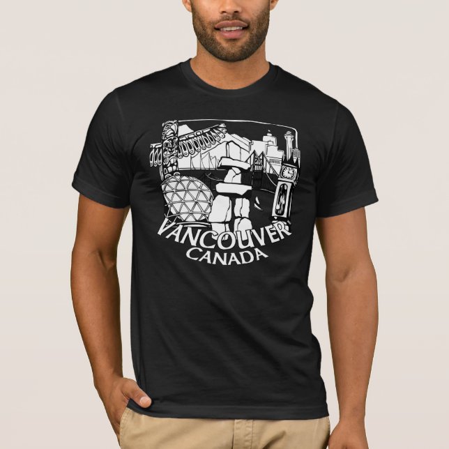 Vancouver Souvenir T-shirt Landmark Tee Shirts (Front)