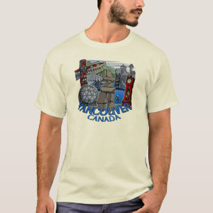 Vancouver Souvenir T-shirt Vancouver Art T-shirt