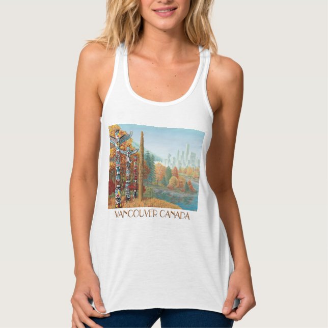 Vancouver Souvenir Tank Top Women's Totem Pole Top (Front)