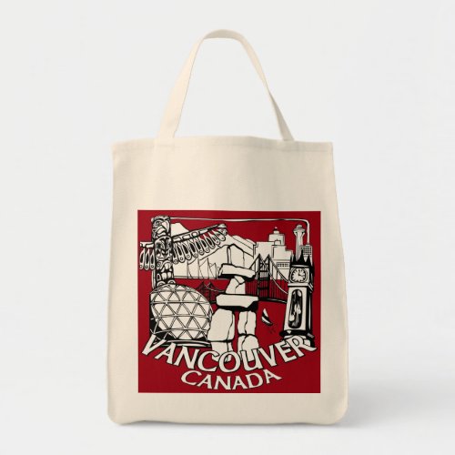 Vancouver Souvenir Tote Bag Landmark Art Bags