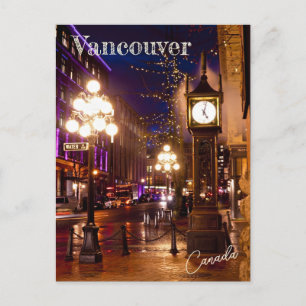 Vancouver Steamclock Souvenir Postcard