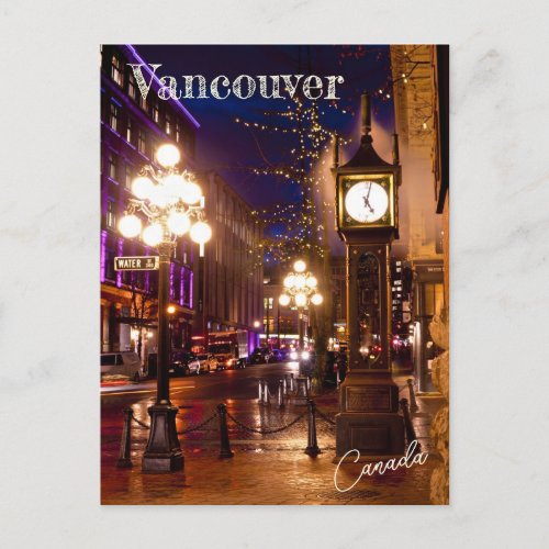 Vancouver Steamclock Souvenir Postcard
