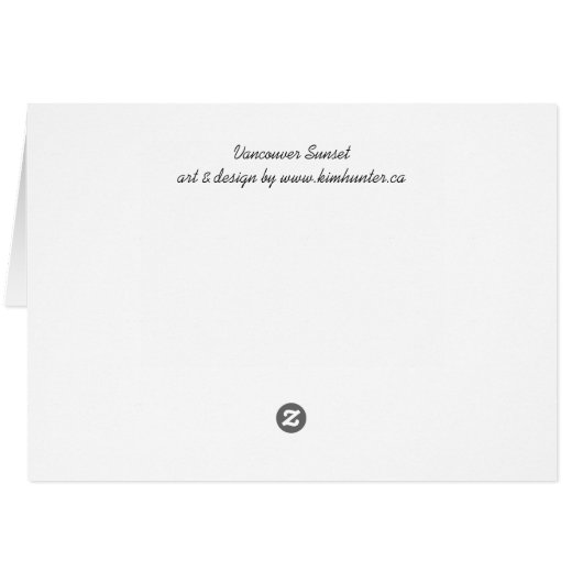 Vancouver Sunset Cards Inukshuk Personalized Cards (Back Horizontal)