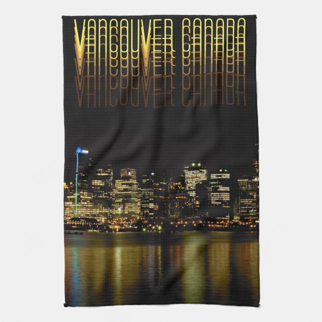 Vancouver Towel Personalized Souvenir Tea Towel (Vertical)