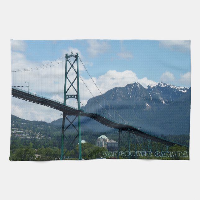 Vancouver Towel Personalized Souvenir Tea Towel (Horizontal)