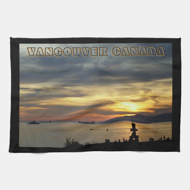 Vancouver Towel Personalized Vancouver Tea Towel (Horizontal)