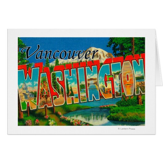 Vancouver, Washington - Large Letter Scenes Cards (Front Horizontal)