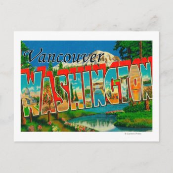 Vancouver  Washington - Large Letter Scenes Postcard by LanternPress at Zazzle