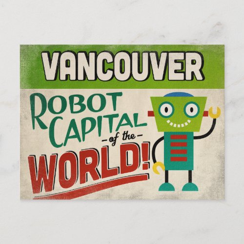 Vancouver Washington Robot _ Funny Vintage Postcard