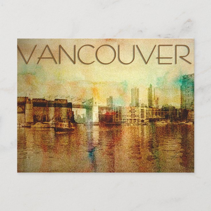 Vancouver Water Color Postcard | Zazzle