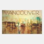 Vancouver Water Color Rectangular Sticker at Zazzle