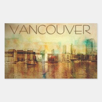 Vancouver Water Color Rectangular Sticker by iiphotoArt at Zazzle