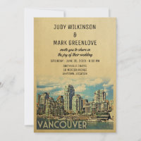 Vancouver Wedding Invitation Canada