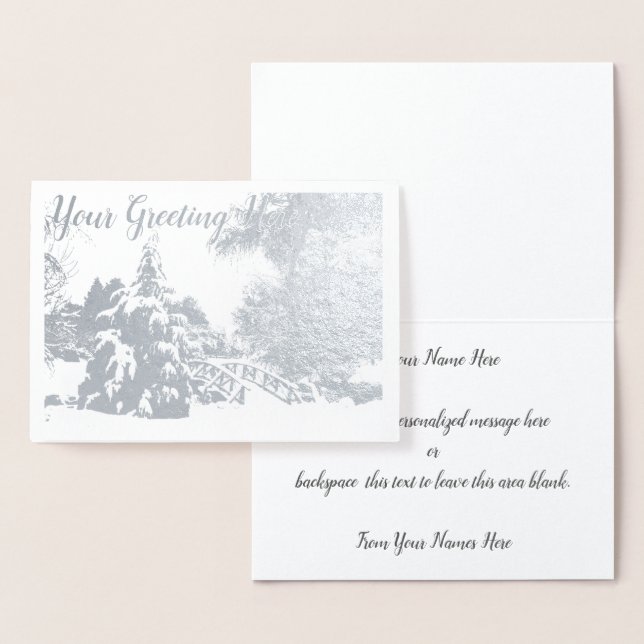 Vancouver Winter Greeting Cards Custom Silver (Display)