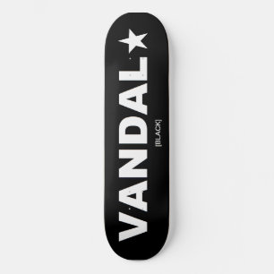 VANDAL★ Skateboard Generic (White on Black) Deck