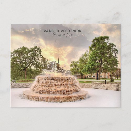 Vander Veer Park Davenport Iowa Postcard