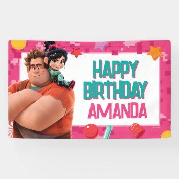Vanellope Birthday Banner by wreckitralph at Zazzle