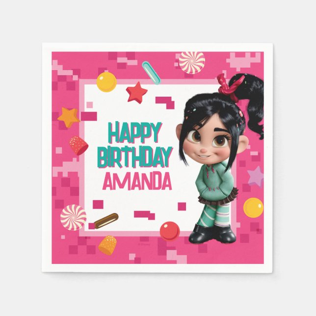 Vanellope Birthday Napkins (Front)