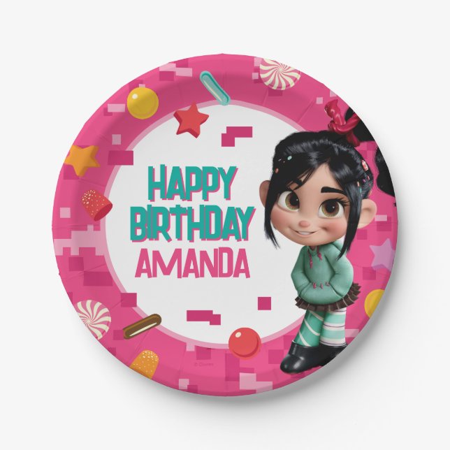 Vanellope Birthday Paper Plates (Front)