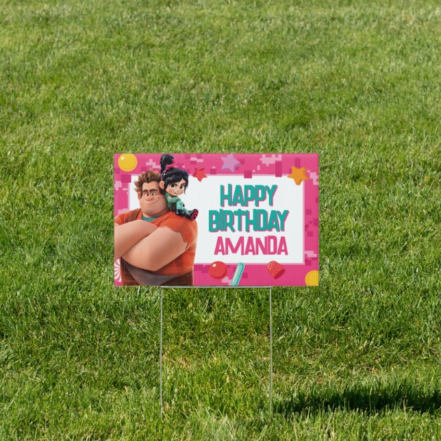 Vanellope Birthday Sign (Insitu)