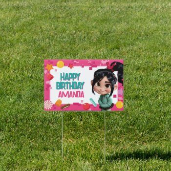 Vanellope Birthday Sign by wreckitralph at Zazzle