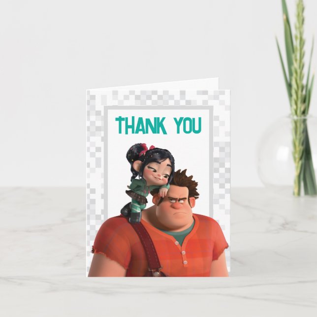 Vanellope Birthday Thank You Card (Front)