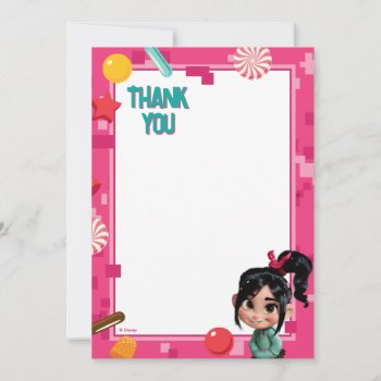 Vanellope Birthday Thank You Card by wreckitralph at Zazzle