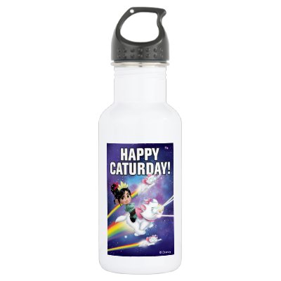 Vanellope | Happy Caturday! Stainless Steel Water Bottle