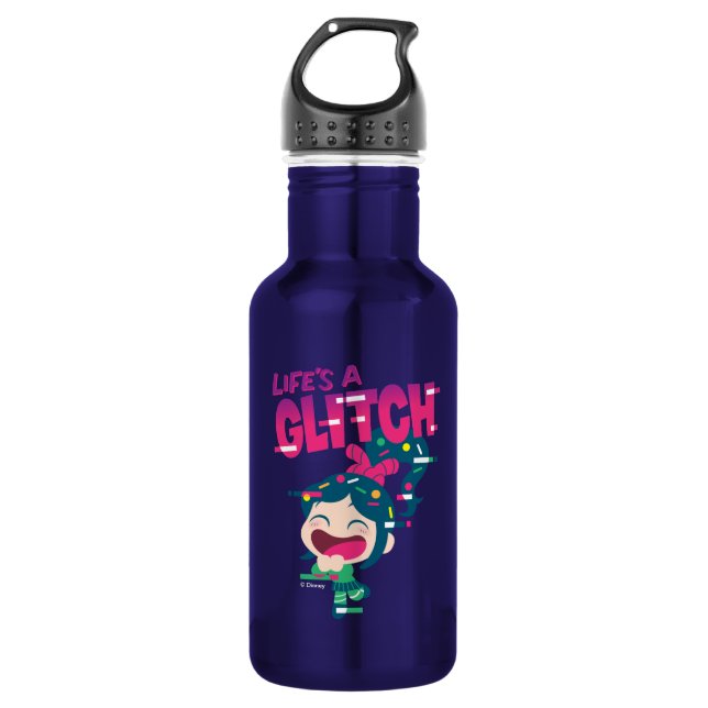 Vanellope | Life's A Glitch Stainless Steel Water Bottle (Front)