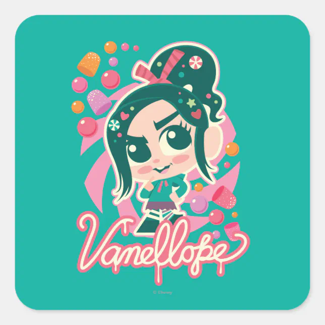 Vanellope Square Sticker | Zazzle