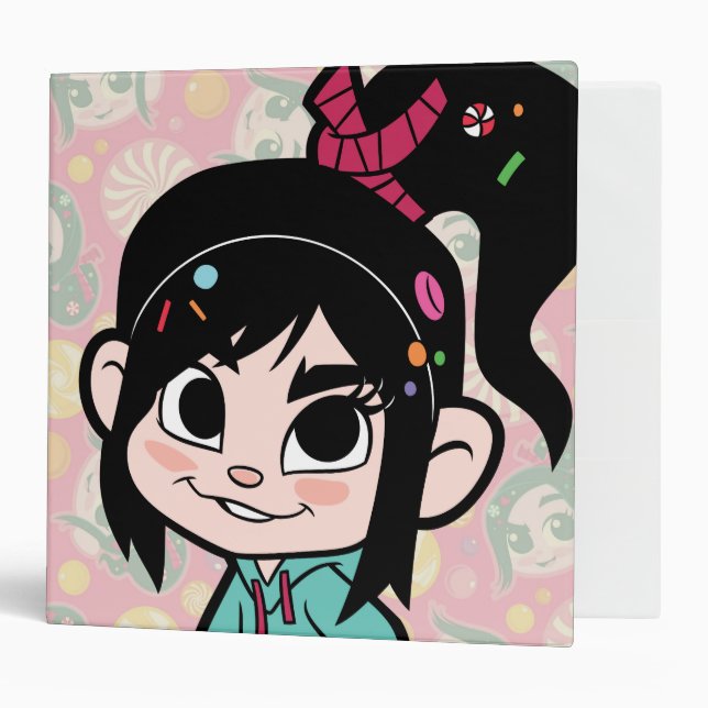 Vanellope Von Schweetz 2 3 Ring Binder (Front/Inside)