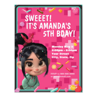 Vanellope Von Schweetz Birthday Invitation