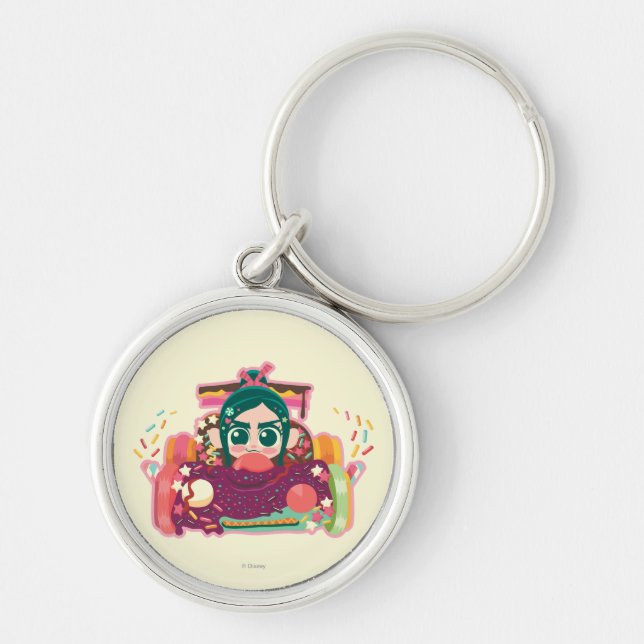 Vanellope Von Schweetz Driving Car Keychain (Front)