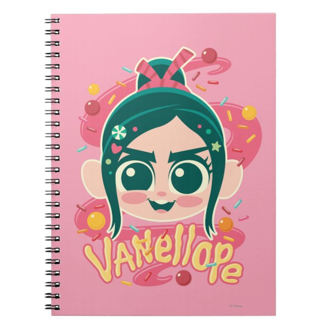 Vanellope Von Schweetz Face Notebook (Front)