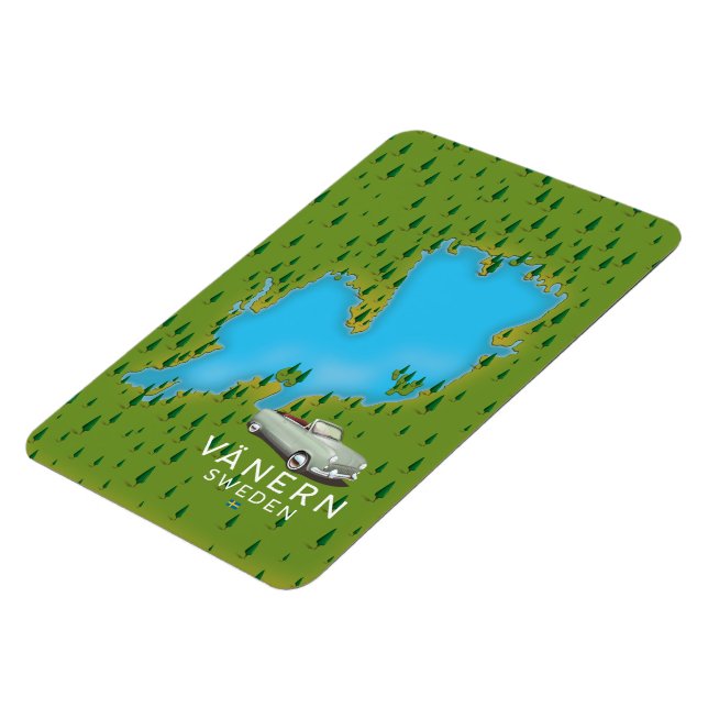 Vänern Sweden lake map Magnet (Left Side)